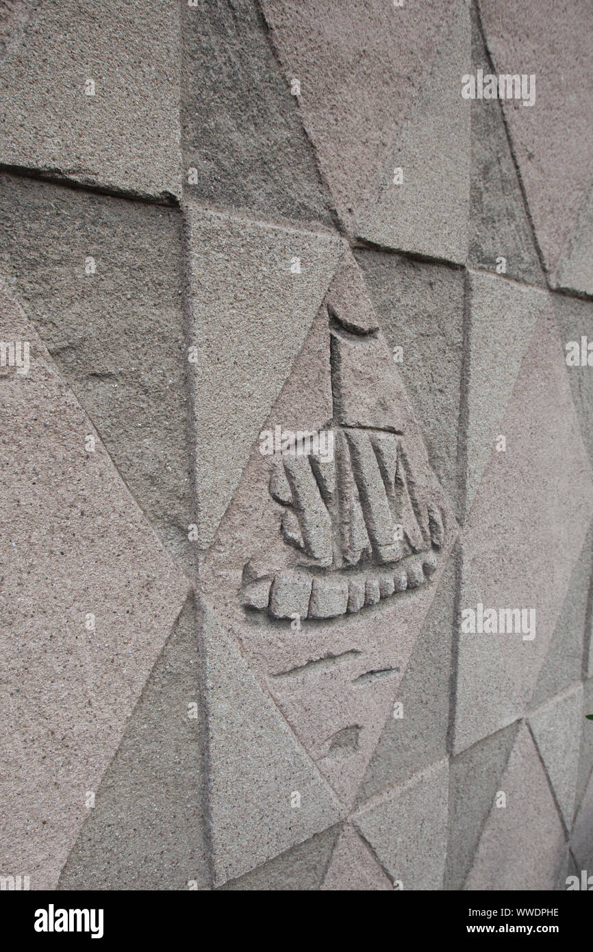 An example of Sgraffito in Gdansk's Old Town, Poland. Stock Photo