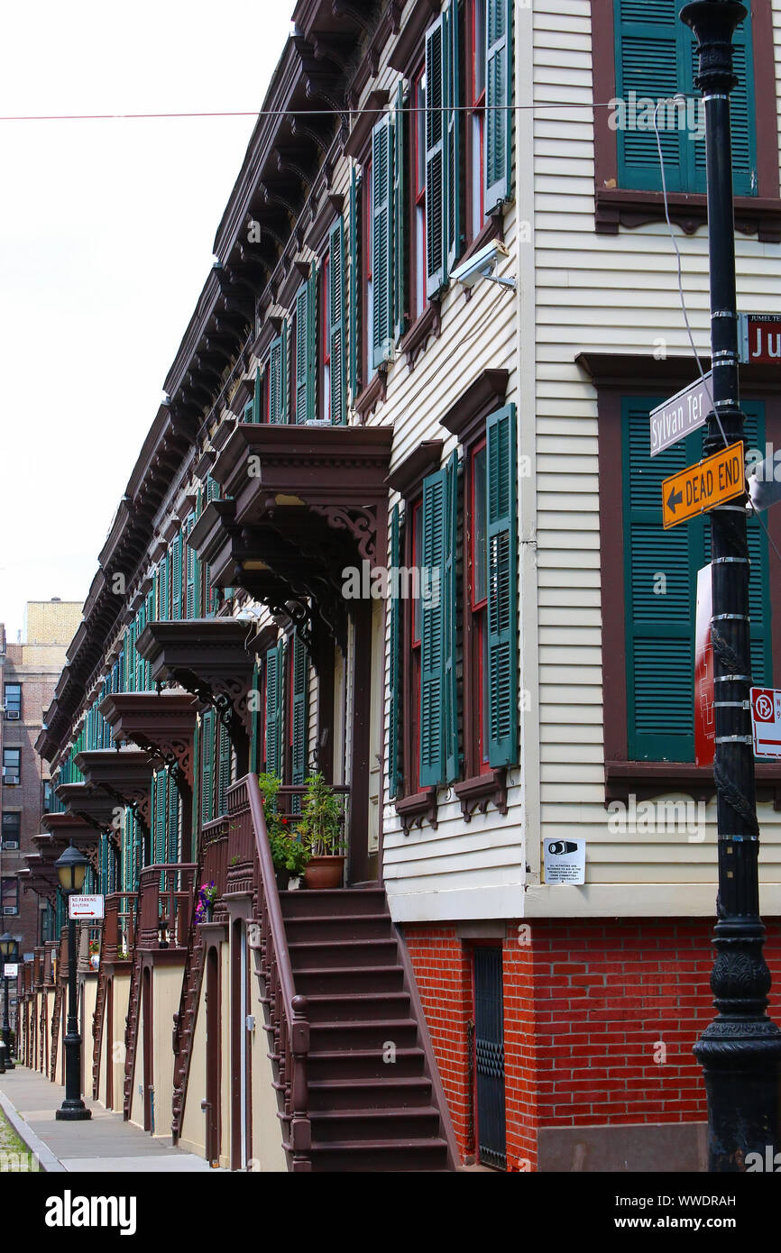 Sylvan Terrace wooden frame houses were built in 18821883 and are part