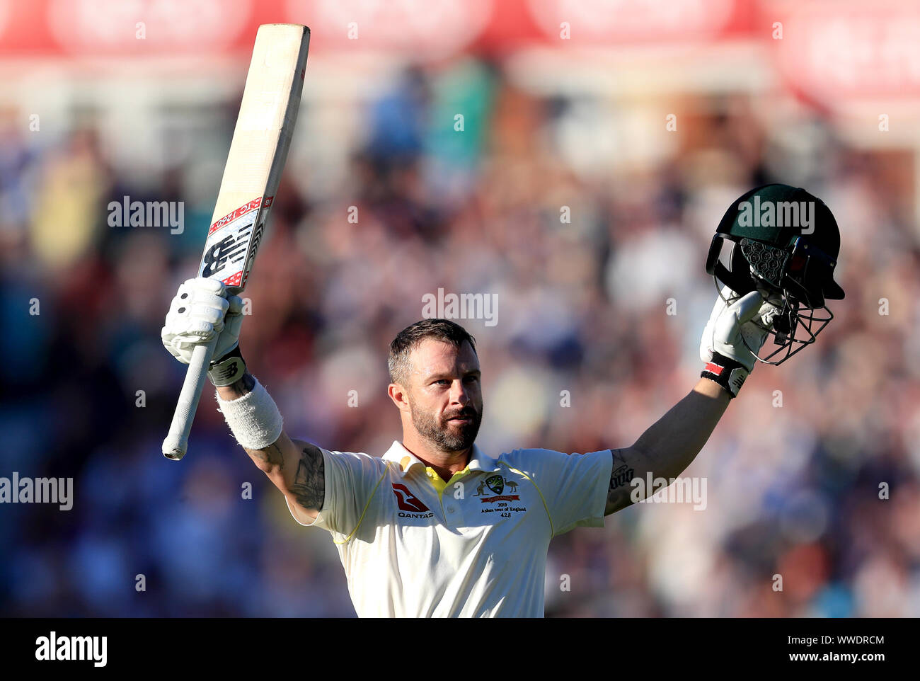 Australia's Matthew Wade during day four of the fifth test match at The Kia Oval, London. Stock Photo