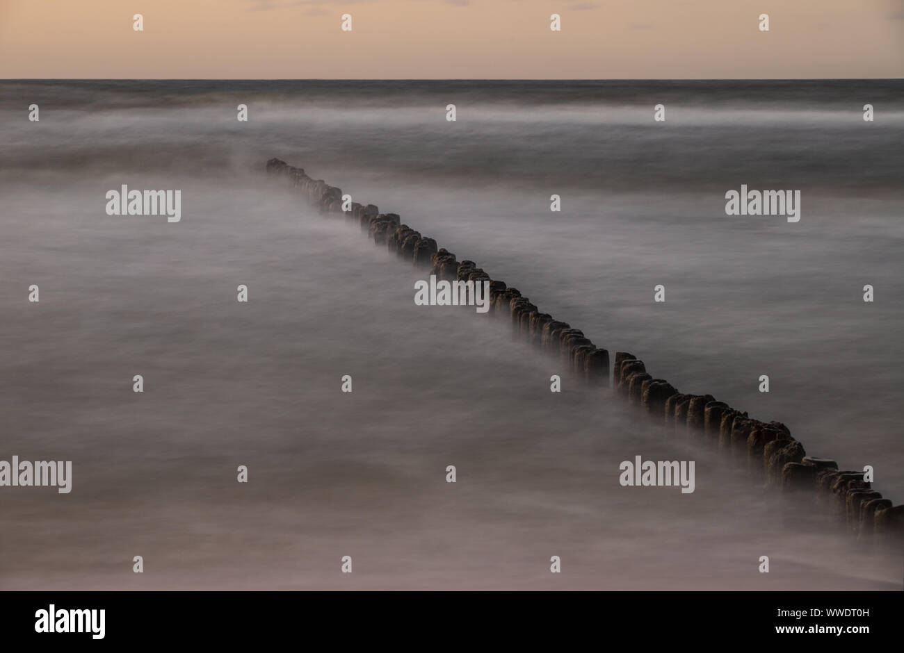 wave motion at the Baltic sea Stock Photo