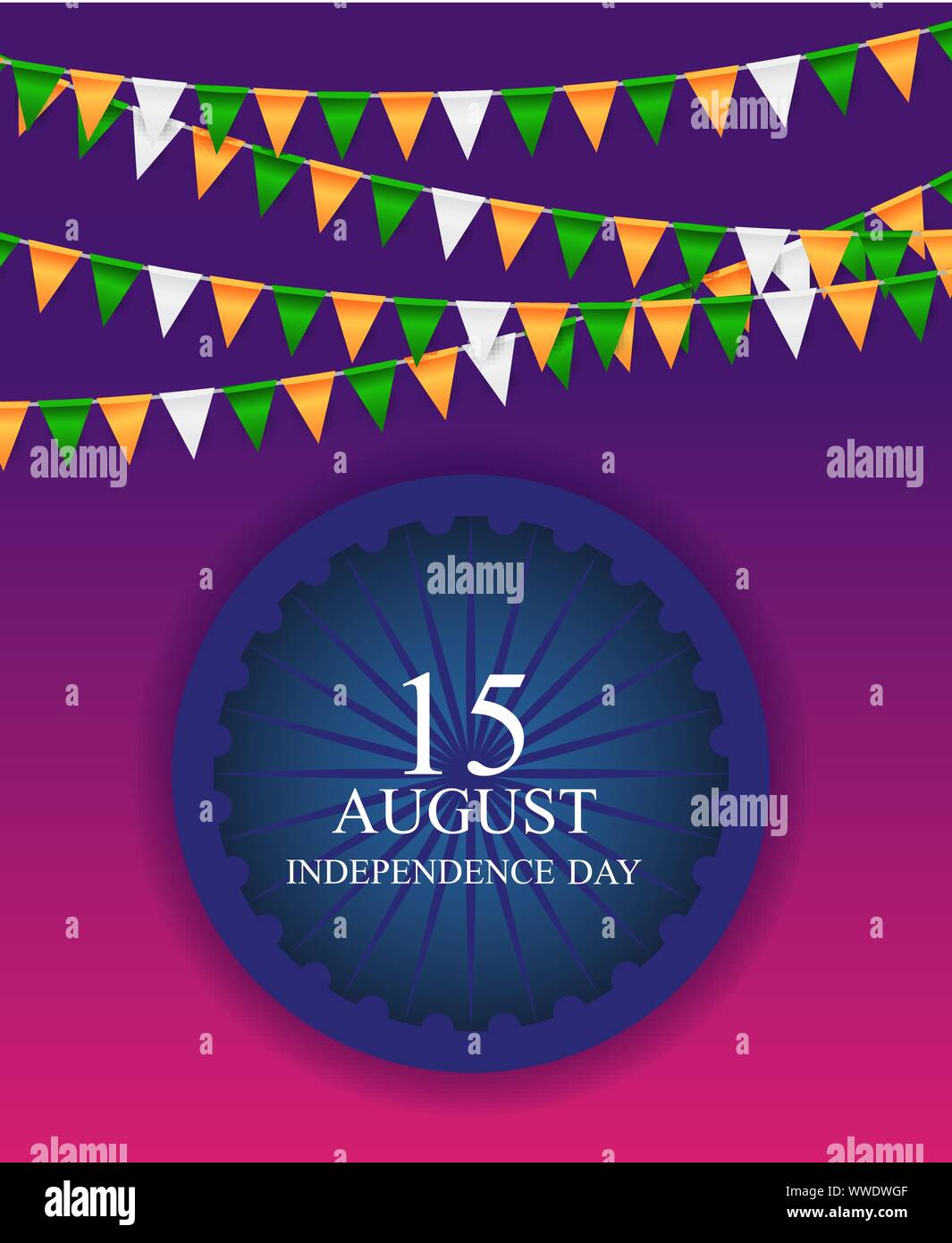 15th August India Independence Day celebration background. Vector ...