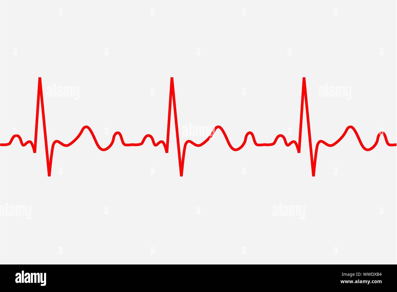 heartbeat icon. ECG Pathology Trace, Vector illustration Stock Vector