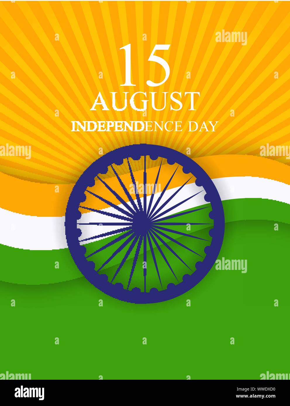 15th August India Independence Day celebration background. Vector ...