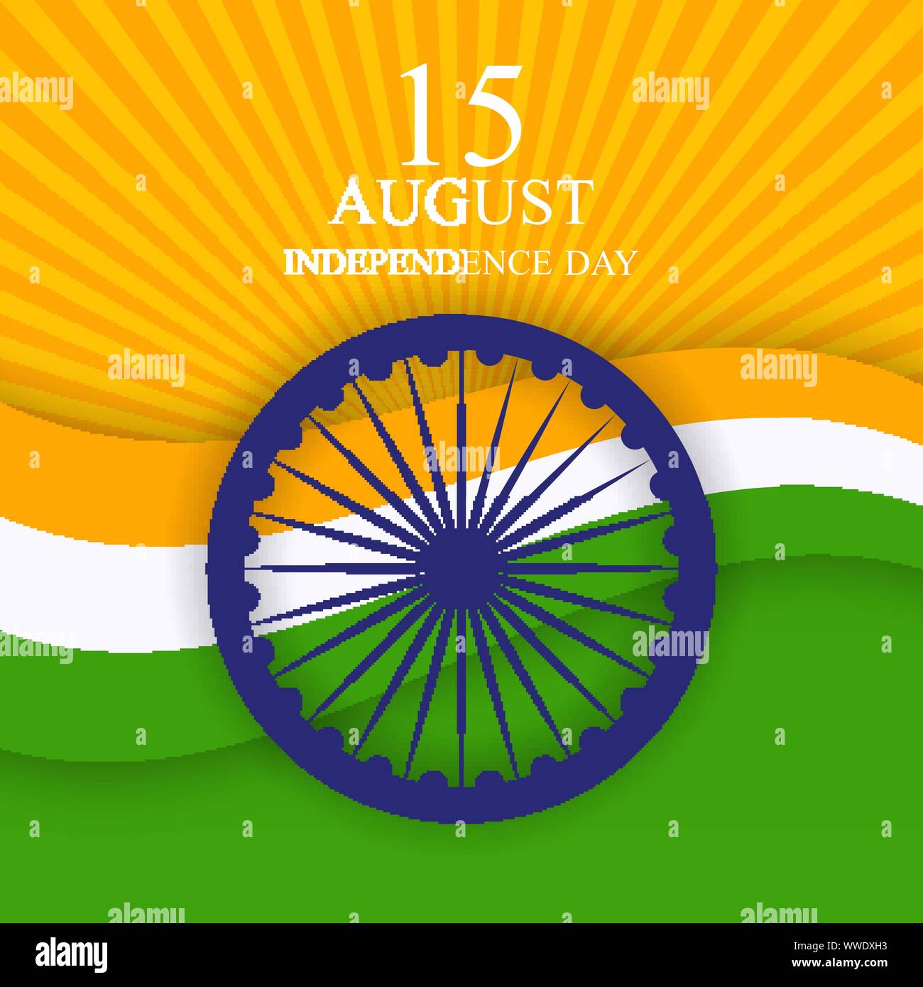 15th August India Independence Day celebration background. Vector  Illustration Stock Vector Image & Art - Alamy