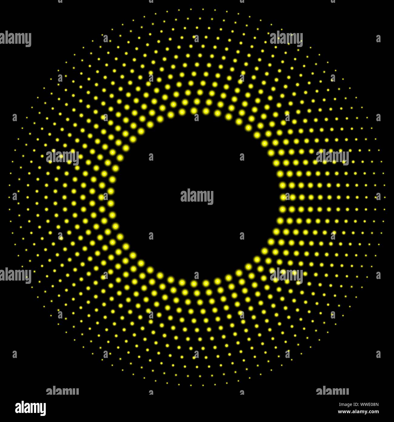 abstract circle halftone dots frame . Template for your design Stock ...