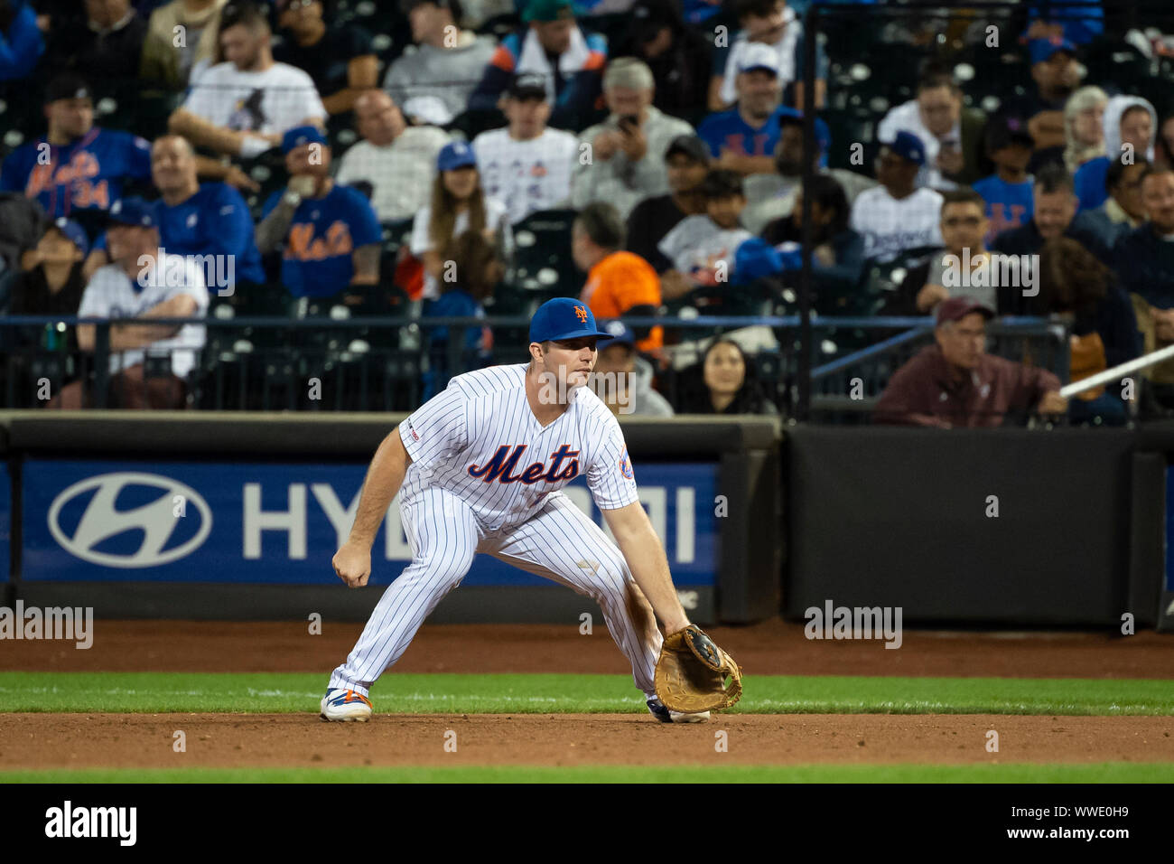 September 13, 2019: New York Mets first baseman Pete Alonso (20) is in action during the game between The New York Mets and The Los Angeles Dodgers at Citi Field in Queens, New York. Mandatory credit: Kostas Lymperopoulos/CSM Stock Photo