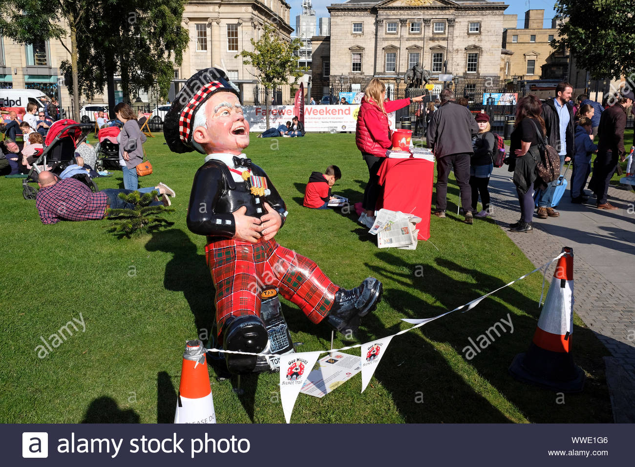 Tom Gilzean, Oor Wullie Big Farewell weekend at St Andrew Square, Edinburgh Scotland  13th - 15th September 2019 Stock Photo