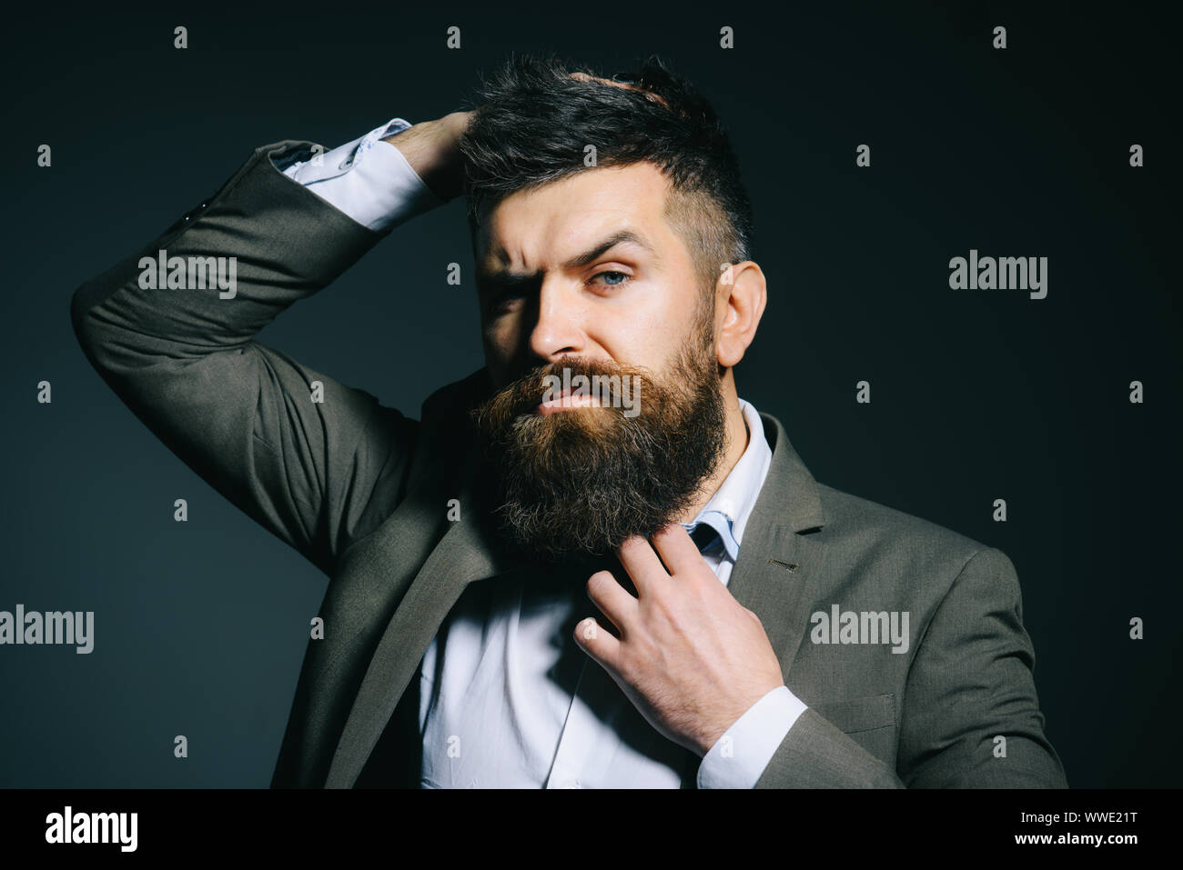 Business Leader In Fashion Industry Bearded Man After Barber Shop