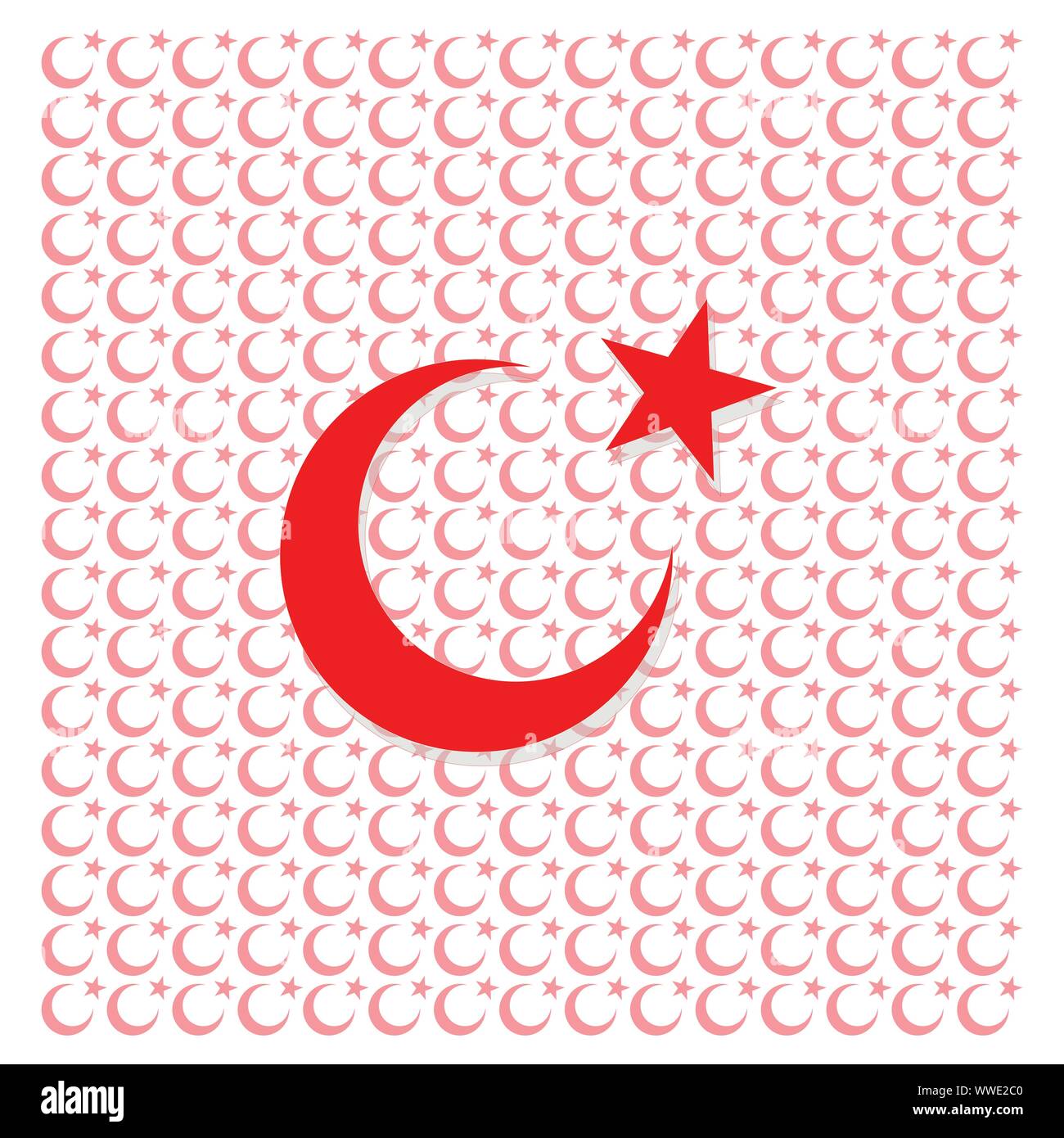 Turkey Flag Background Stock Vector