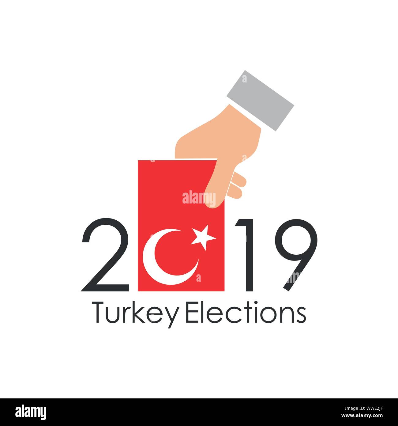 Turkey Election (Akp, Mhp, Chp, Bbp, Sp, iyi) Vector Work Stock Vector