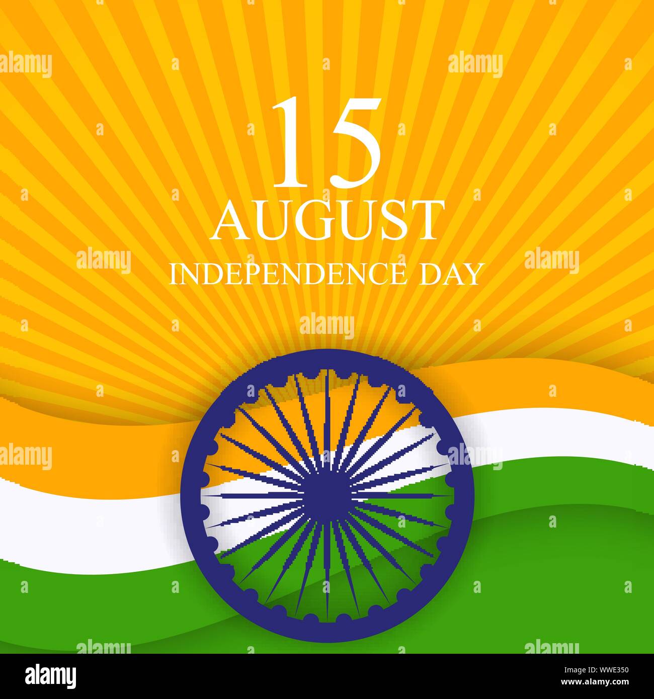 15th August India Independence Day celebration background. Vector ...