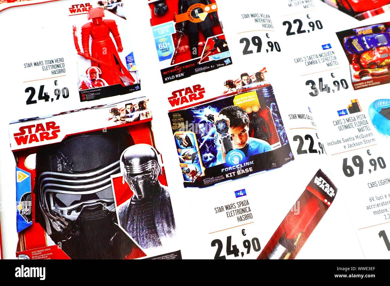View of a Toy Catalogue Sale Stock Photo - Alamy