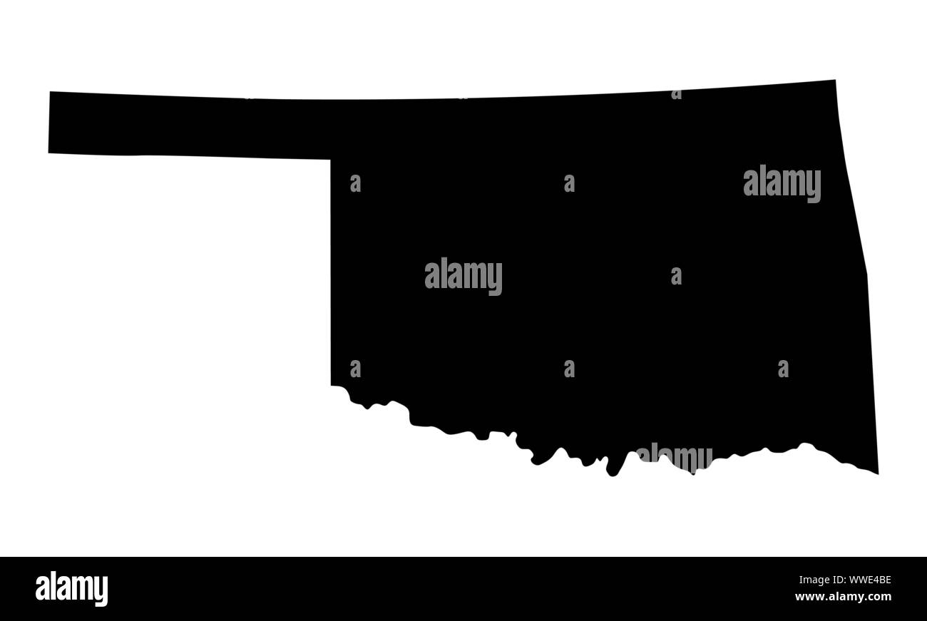 Oklahoma State silhouette map Stock Vector Image &amp; Art - Alamy