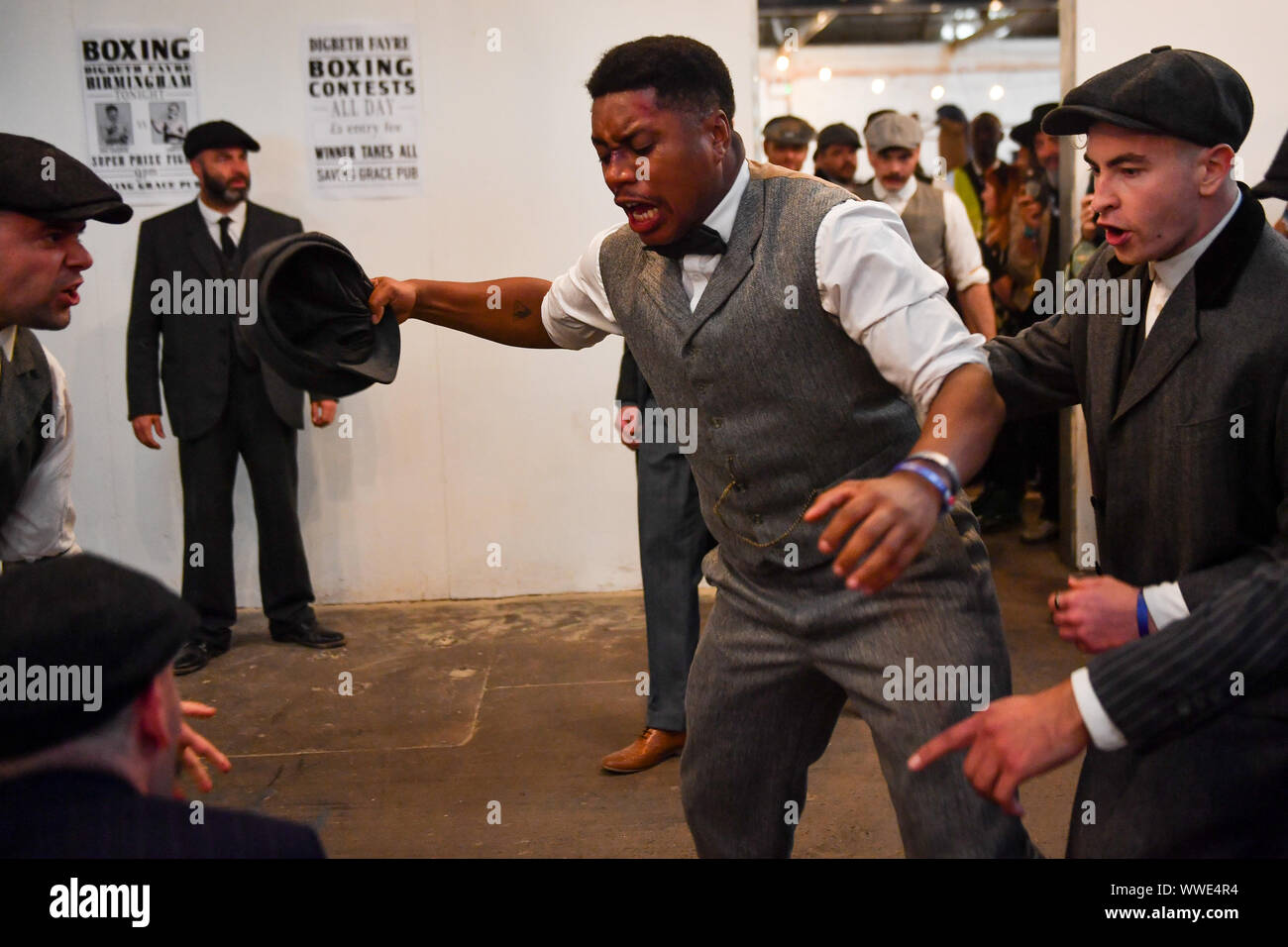 Actors recreate scenes during the Peaky Blinders Festival, in Birmingham. PA Photo. Picture date: Sunday September 15, 2019. Photo credit should read: Jacob King/PA Wire Stock Photo