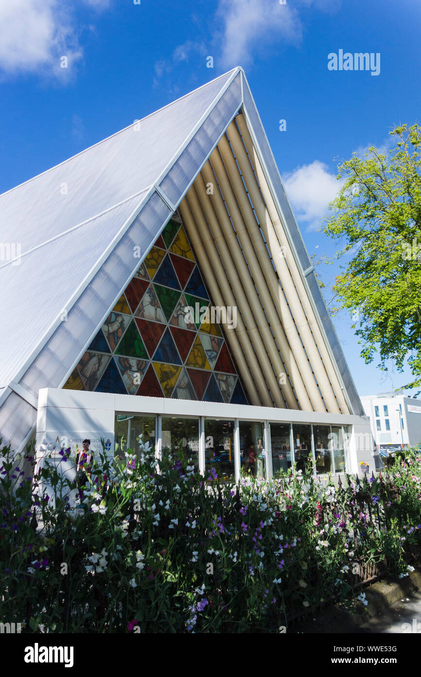 Cardboard Cathedral, formally called Transitional Cathedral, Christchurch, New Zealand Stock Photo