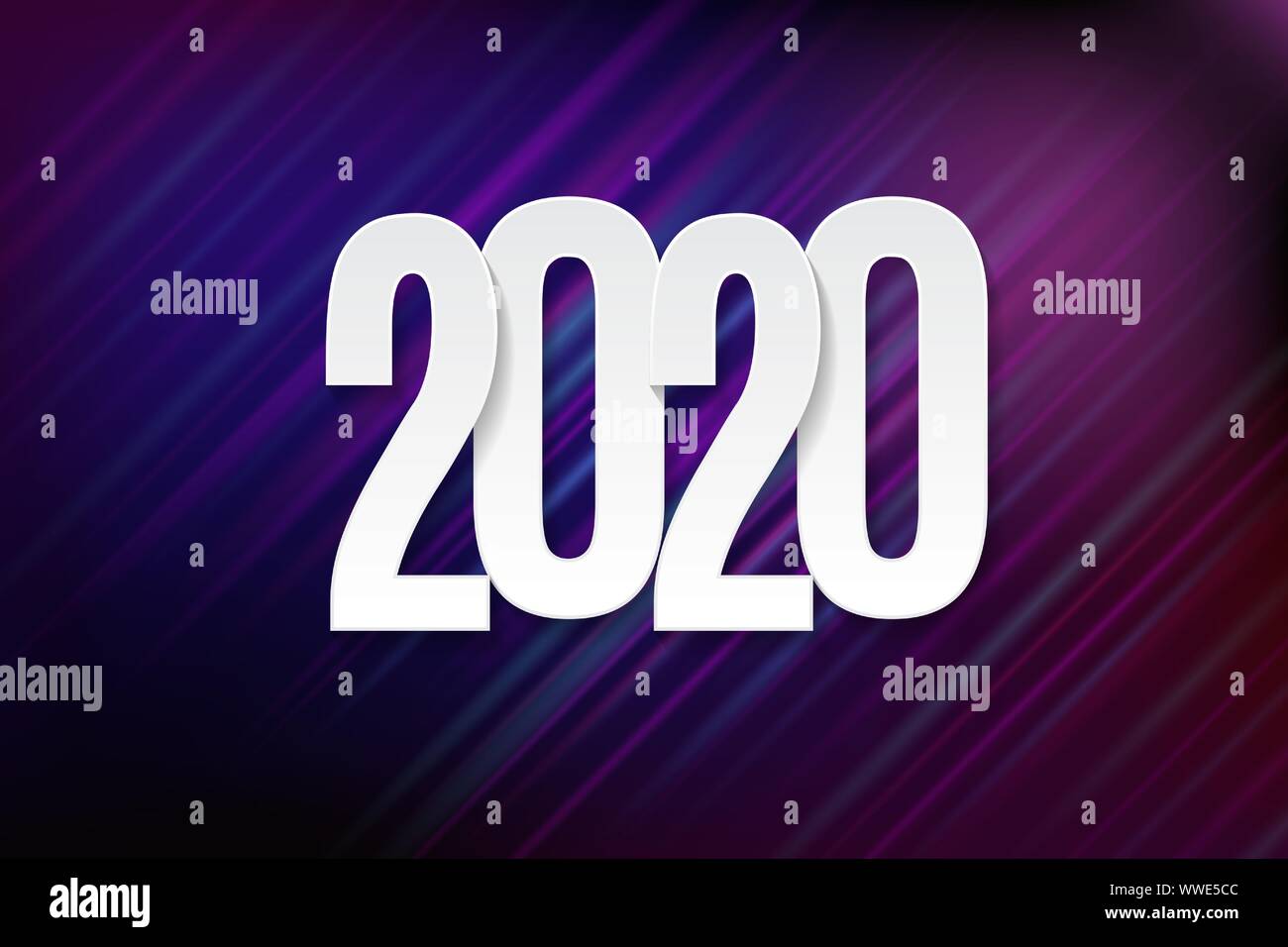 Happy 2020 New Year Background Vector Illustration Stock Vector