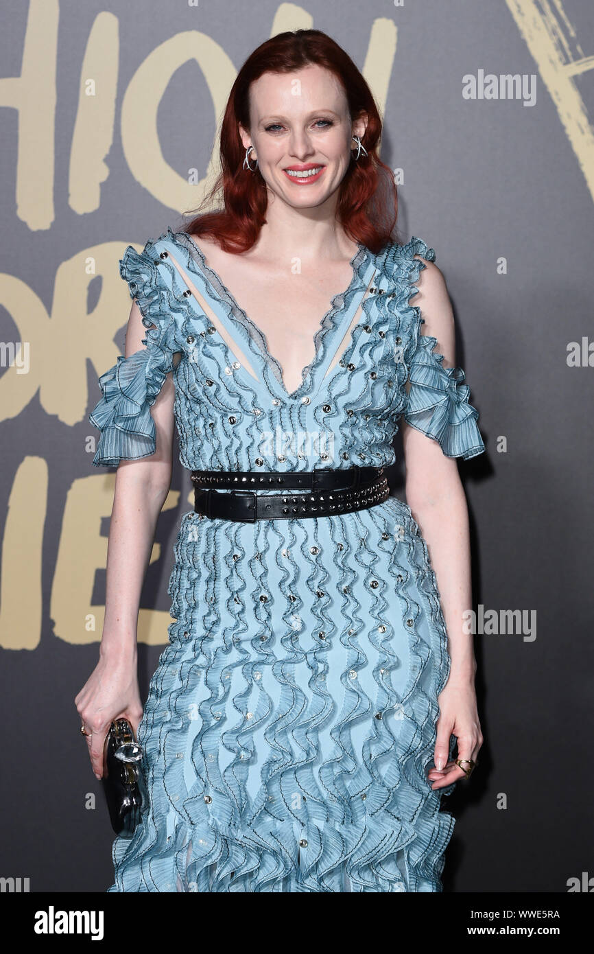 LONDON, UK. September 14, 2019: Karen Elson at the Fashion for Relief Show 2019 at the British Museum, London. Picture: Steve Vas/Featureflash Credit: Paul Smith/Alamy Live News Stock Photo