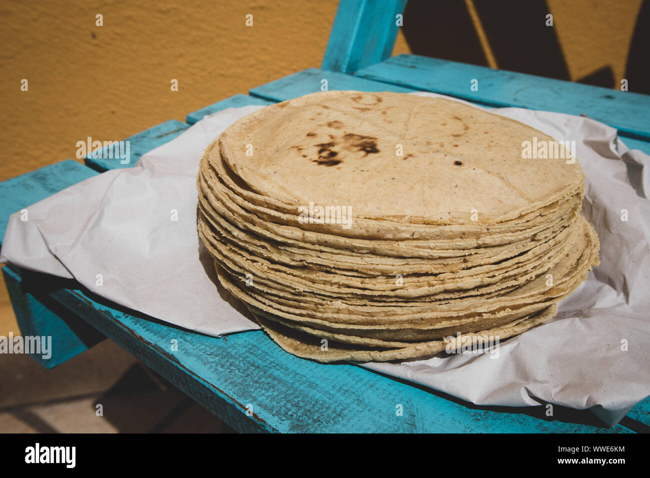 Fresh Corn Tortillas in Mexico Stock Photo Alamy