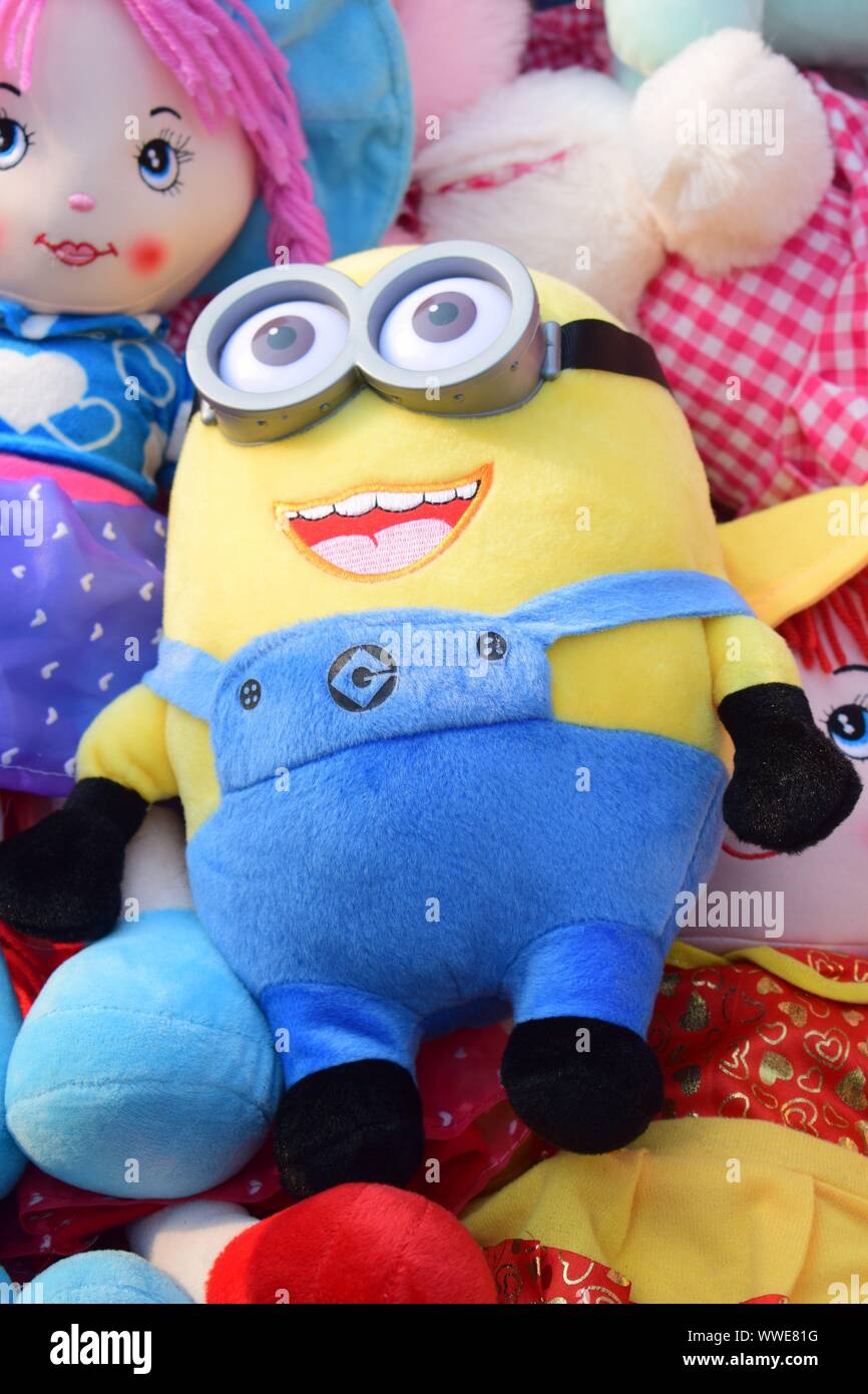 minions teddy doll at a shop for sell Stock Photo - Alamy
