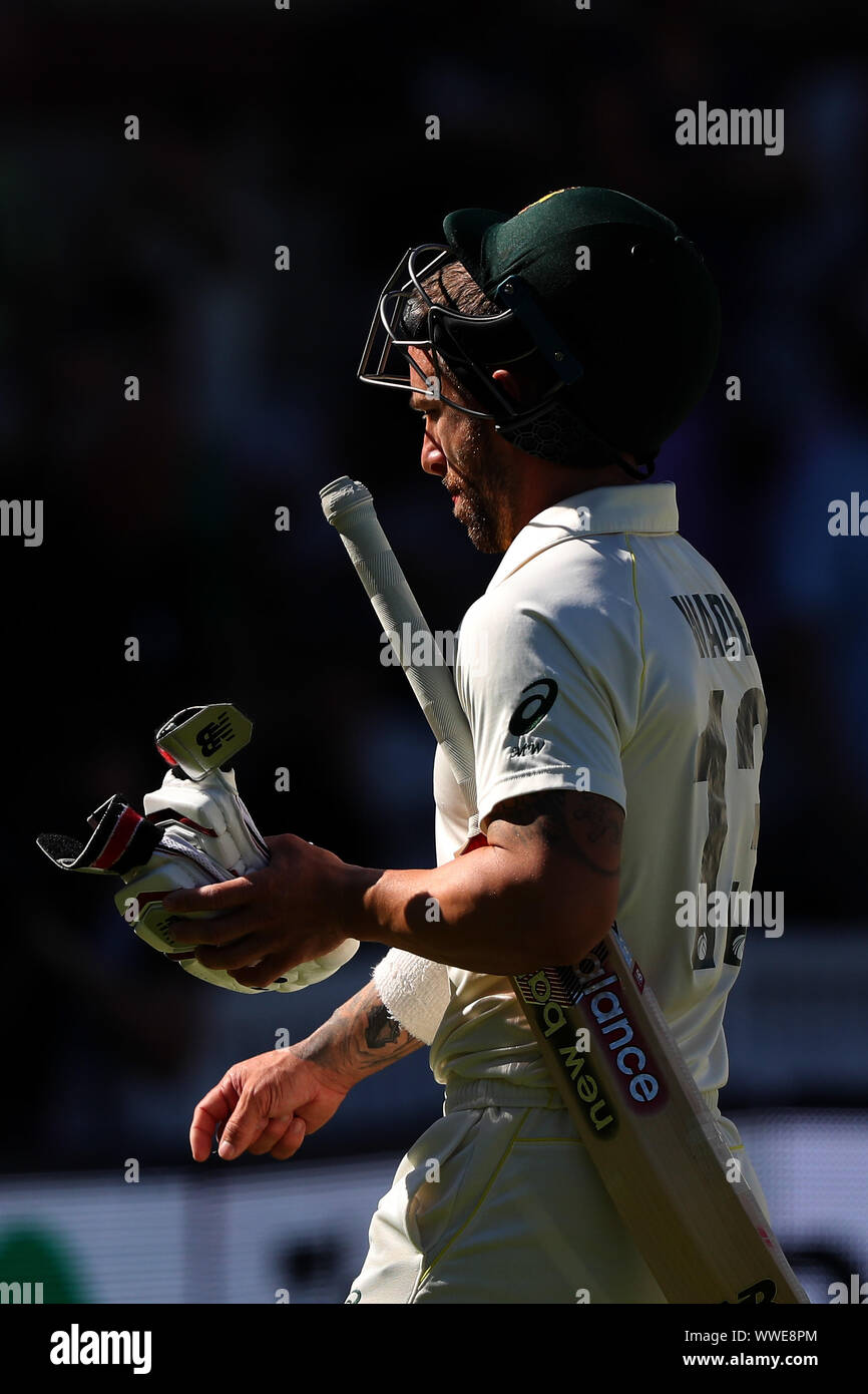 LONDON, ENGLAND. 15 SEPTEMBER 2019: Matthew Wade of Australia during day four of the 5th Specsavers Ashes Test Match, at The Kia Oval Cricket Ground, London, England. Stock Photo