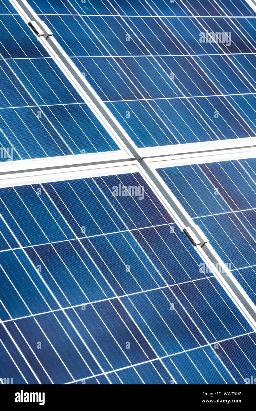 Blue solar batteries outside hi-res stock photography and images - Alamy