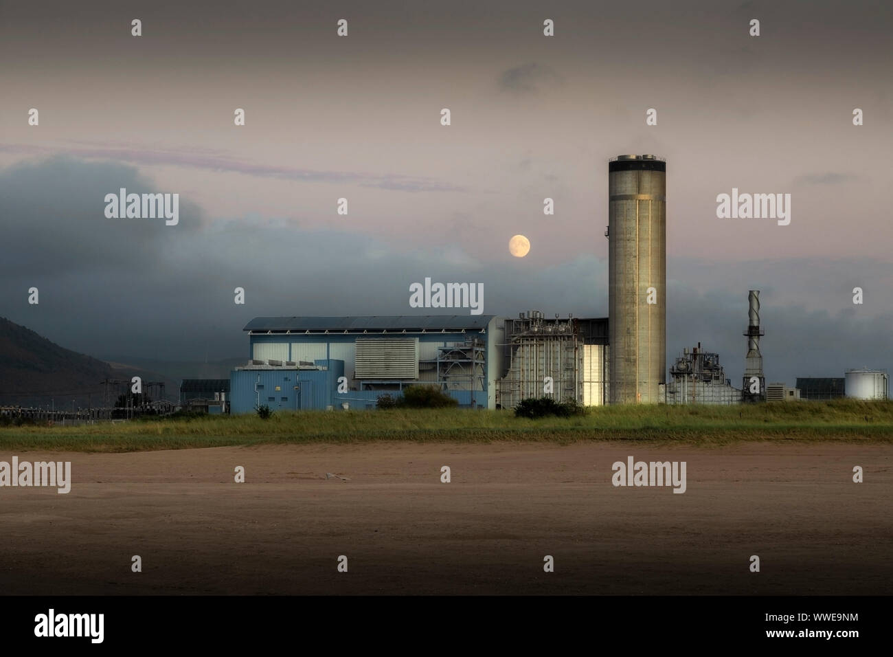 Baglan Bay power station Stock Photo