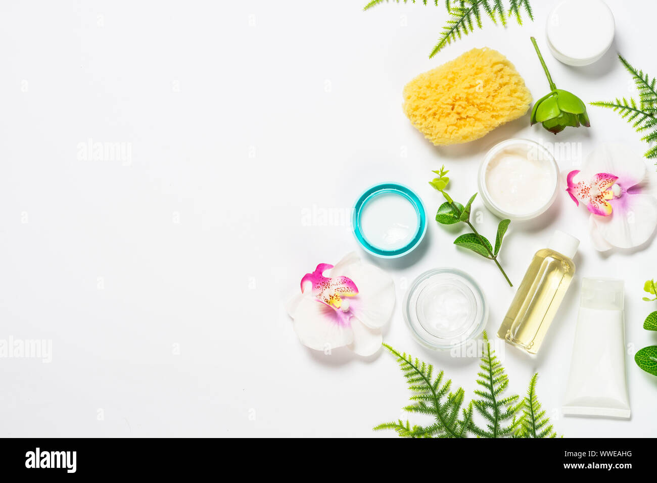 Natural osmetics, Skin care product on white. Stock Photo