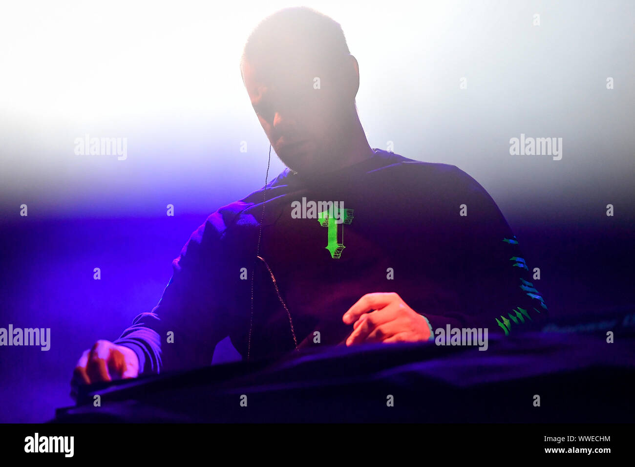 Mike Skinner performs a DJ set during the Peaky Blinders Festival, in Birmingham. PA Photo. Picture date: Sunday September 15, 2019. Photo credit should read: Jacob King/PA Wire Stock Photo