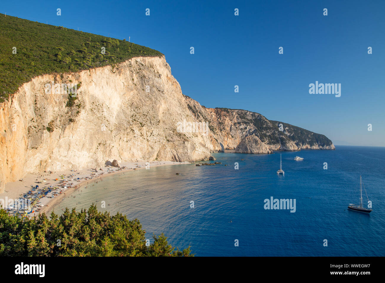 Porto Katsiki beach, Lefkada / Lefkas Island, Greece Stock Photo