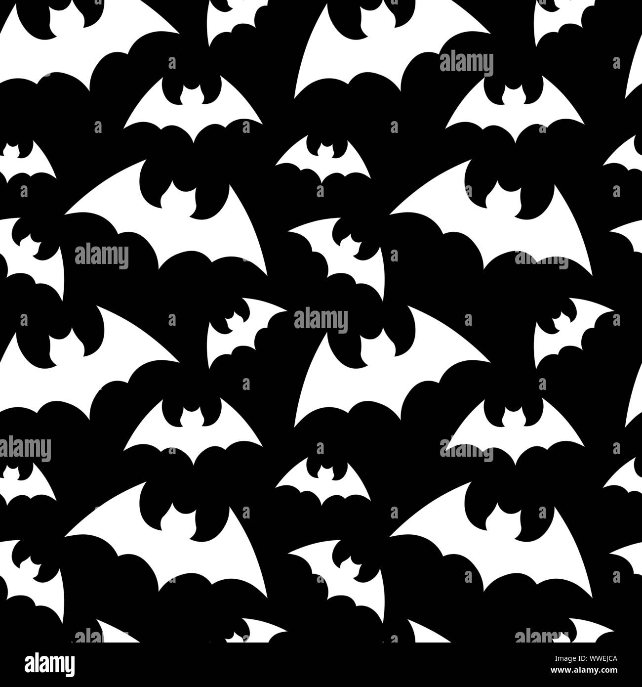 Vector pattern background with bats silhouettes for halloween design ...