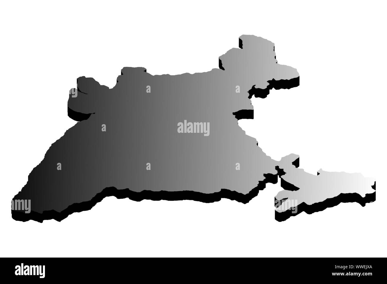3D map of India Vector illustration eps 10 Stock Vector Image & Art - Alamy