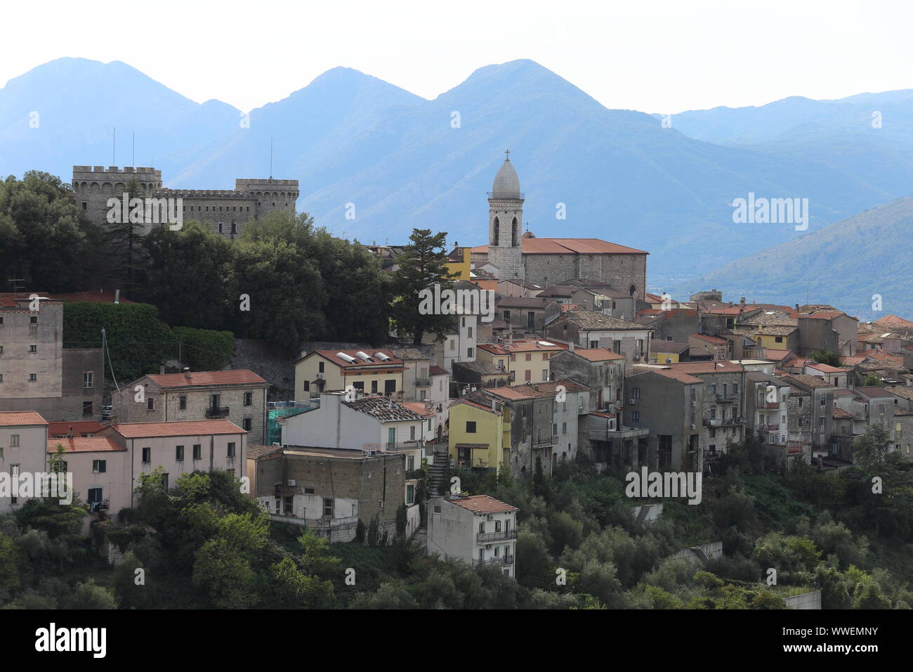 Monteroduni, Italy - September 15, 2019: The town of Monteroduni and ...