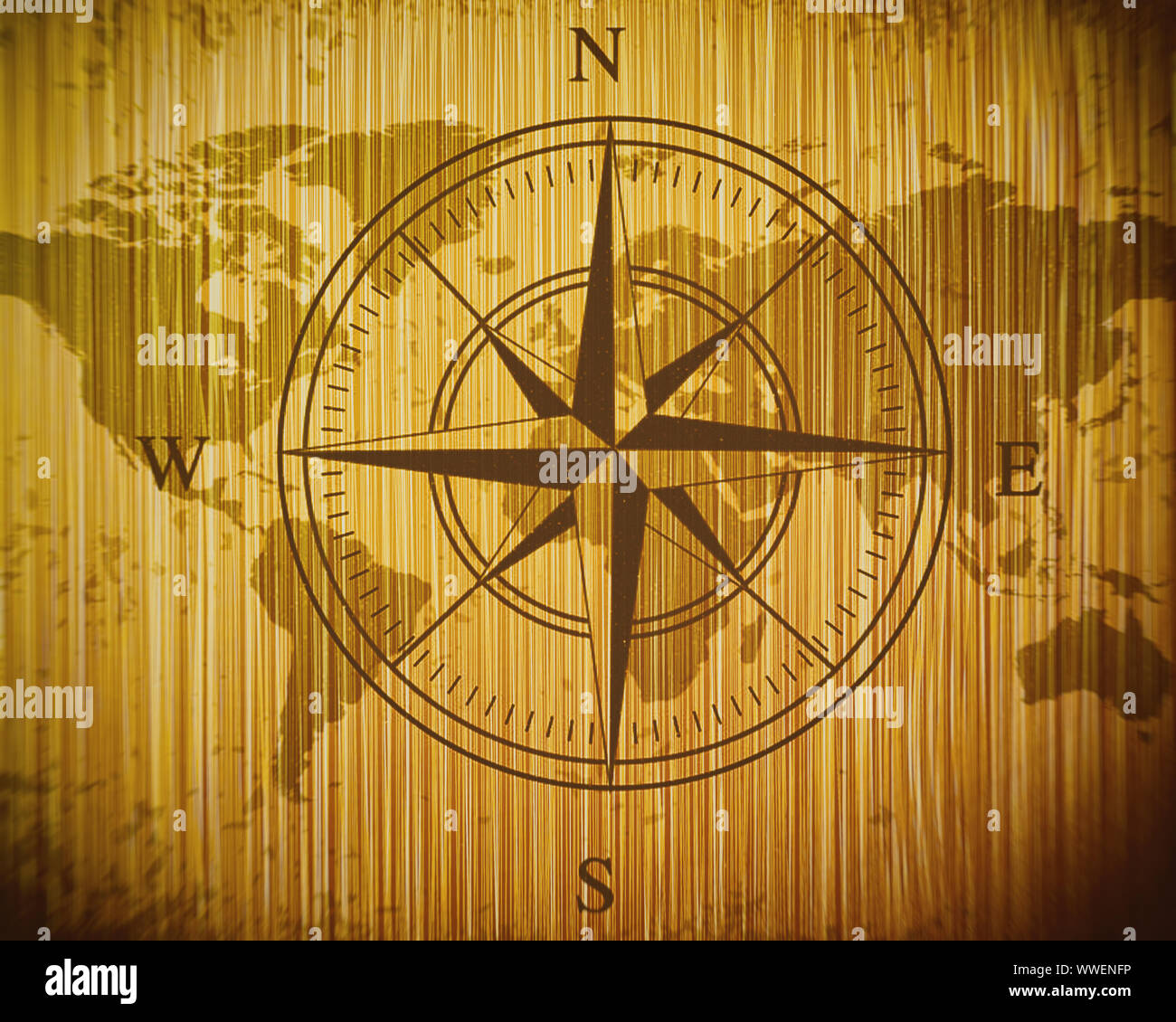 Illustrated map of the world paper hi-res stock photography and images ...