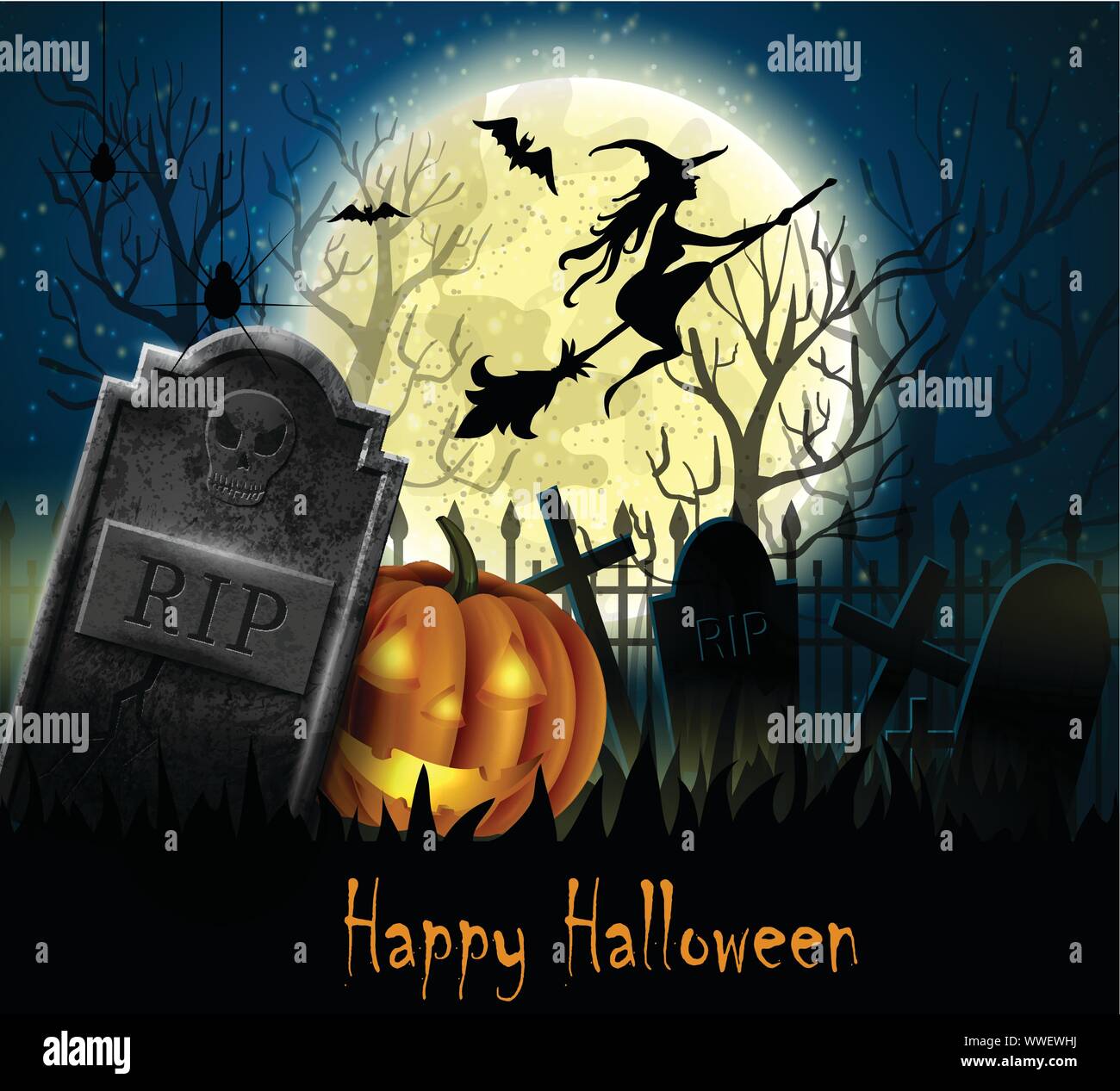 Halloween spooky background Stock Vector Image & Art - Alamy