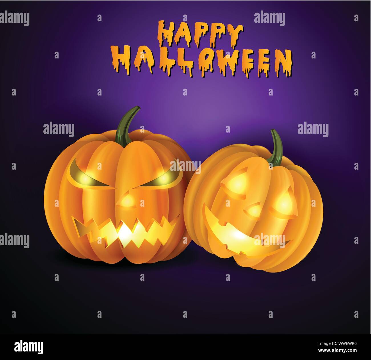 Scary Jack O Lantern halloween pumpkin Stock Vector Image &amp; Art - Alamy