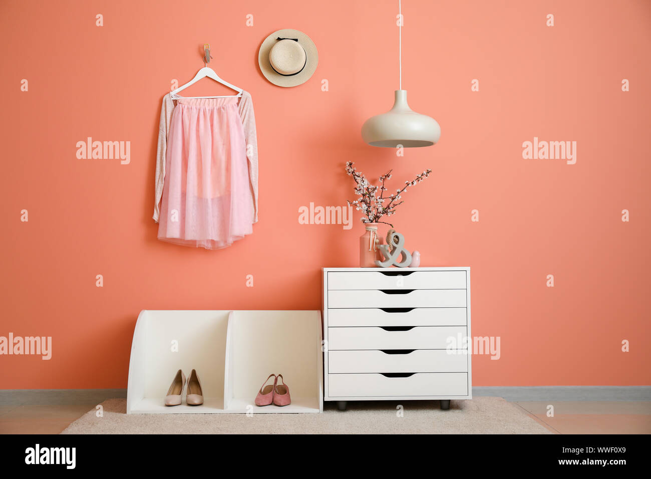 Stylish interior of modern hall Stock Photo - Alamy