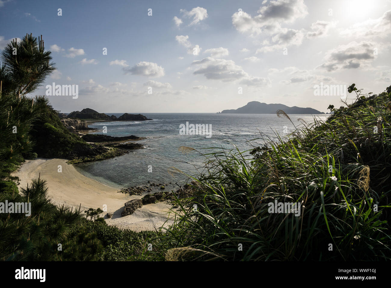 View of Hizushi Beach on Aka-jima in Okinawa Prefecture, Japan Stock Photo
