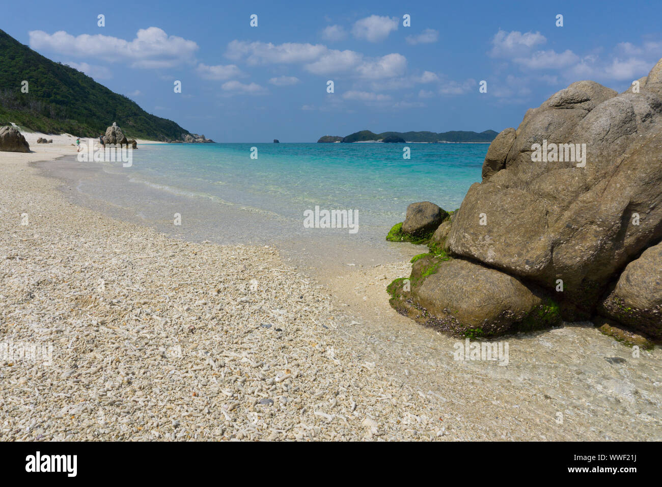 View of tropical beach on Aka jima in the Kerama Islands, Okinawa ...