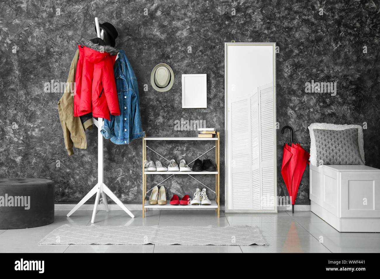 Stylish interior of modern hall Stock Photo - Alamy
