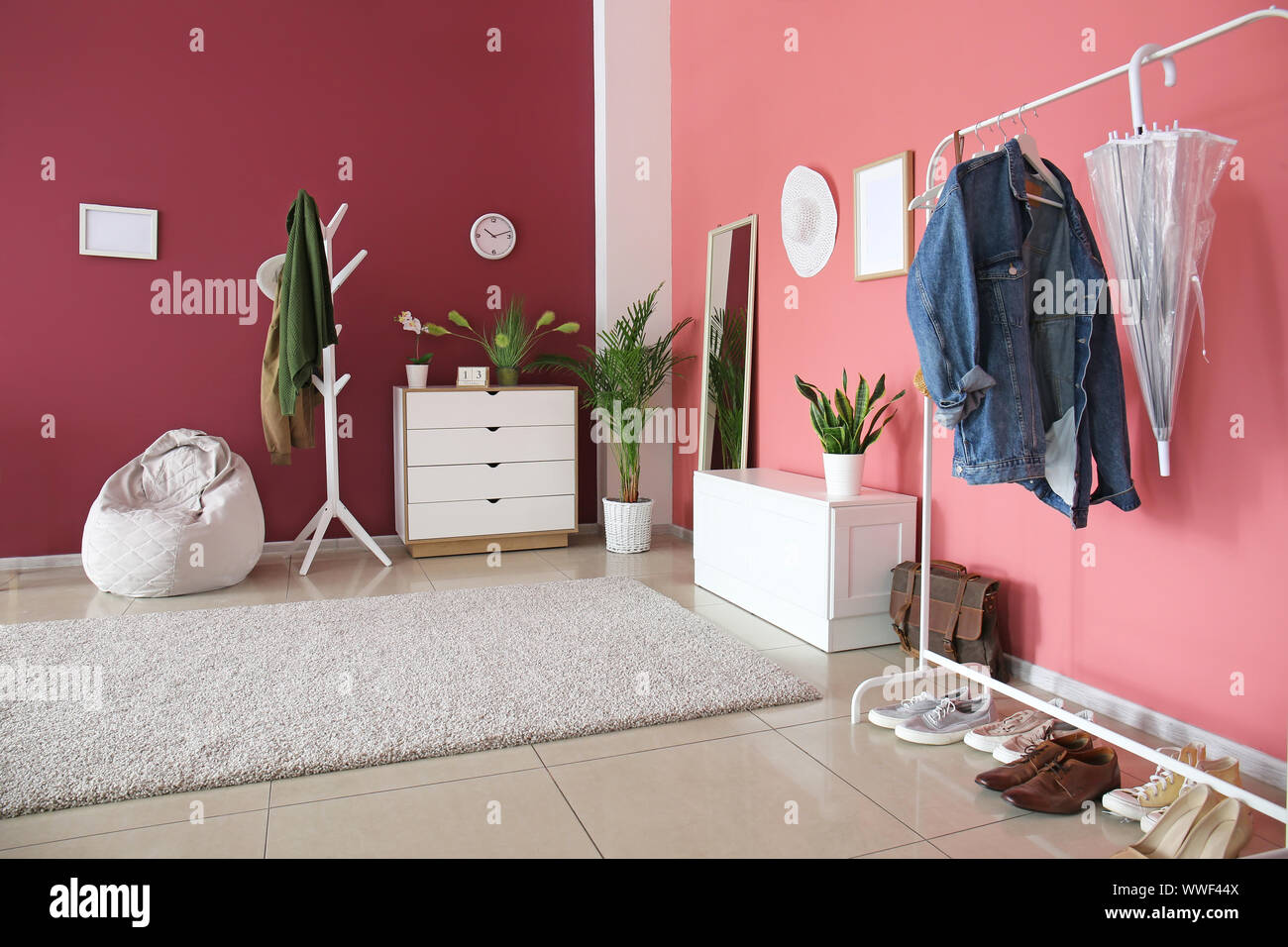 Stylish interior of modern hall Stock Photo - Alamy