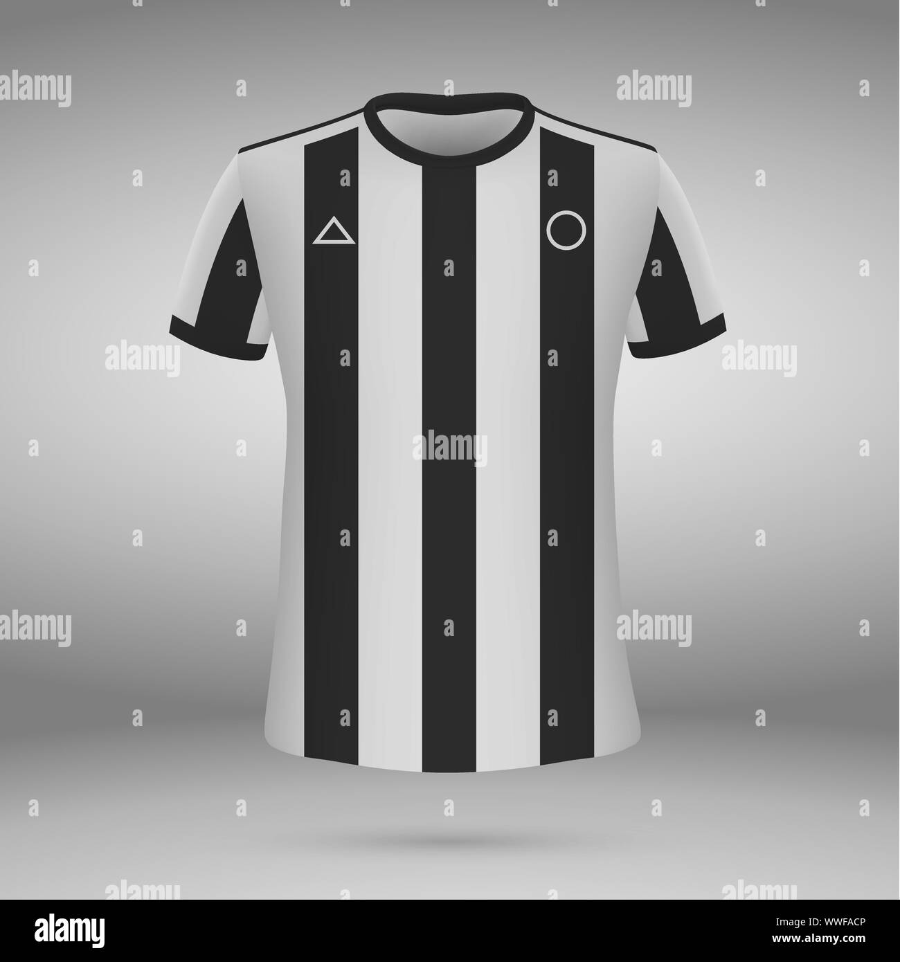 football kit Botafogo, t-shirt. soccer jersey. Vector illustration Stock Vector