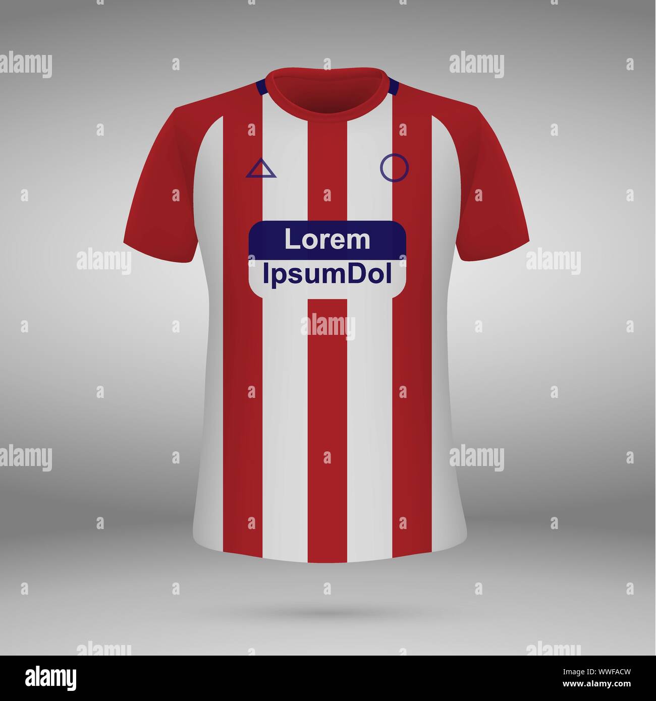 football kit Atletico Madrid, t-shirt. soccer jersey. Vector illustration  Stock Vector Image & Art - Alamy