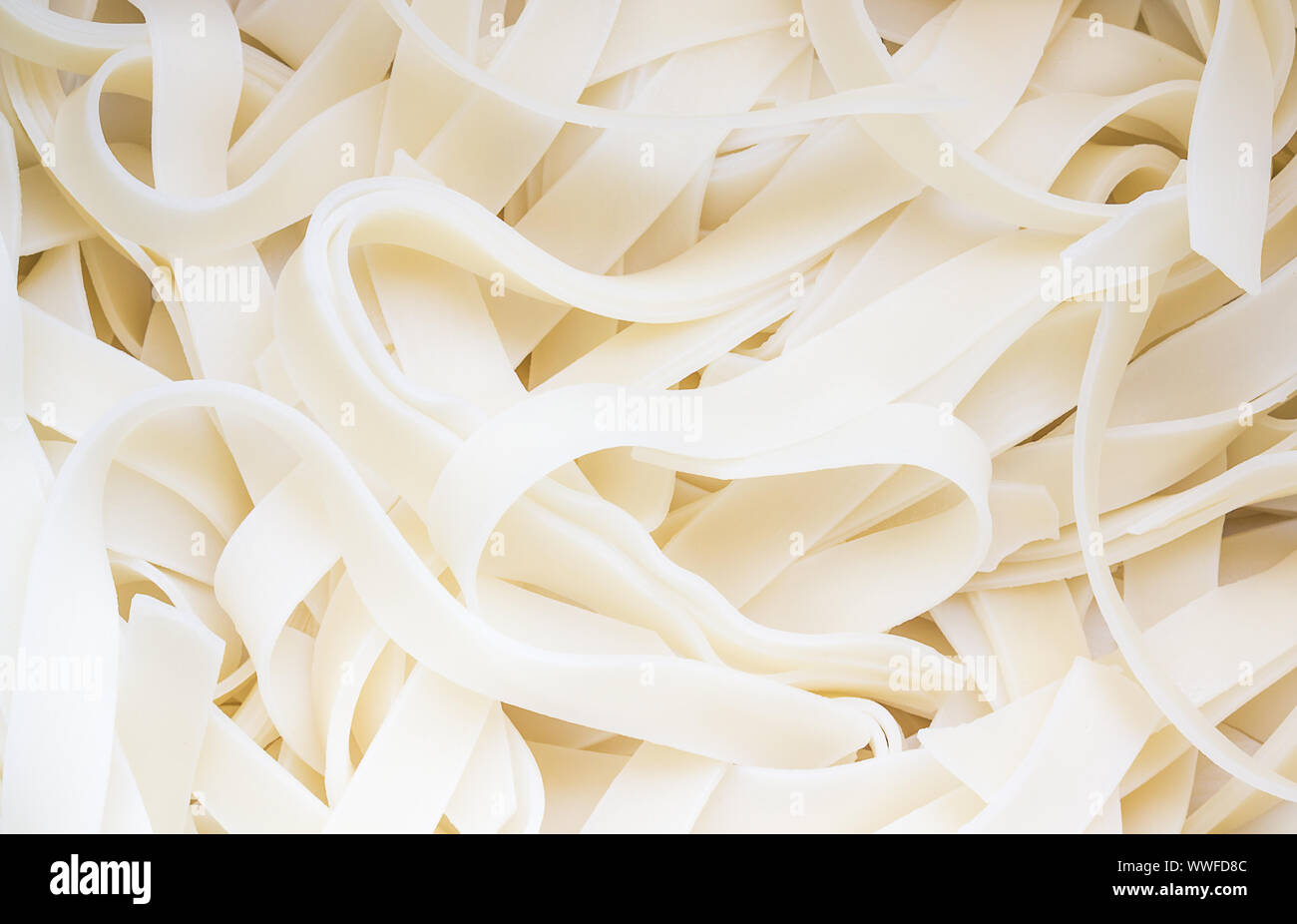 Close up rice noodle, asian food, high carbohydrate and calorie concept