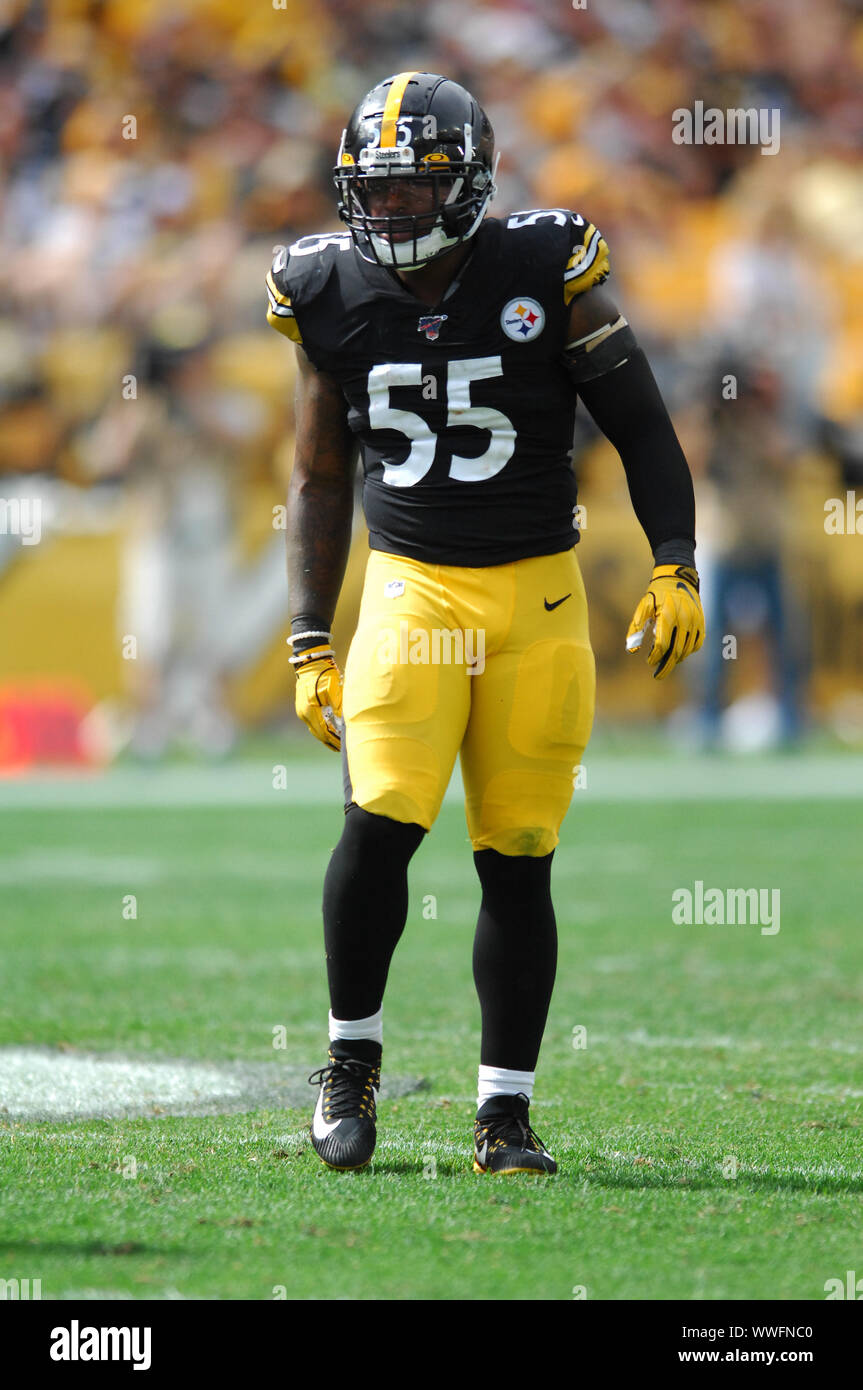 Pittsburgh, PA, USA. 15th Sep, 2019. Devin Bush #55 during the Pittsburgh  Steelers vs Seattle Seahawks at Heinz Field in Pittsburgh, PA. Jason  Pohuski/CSM/Alamy Live News Stock Photo - Alamy