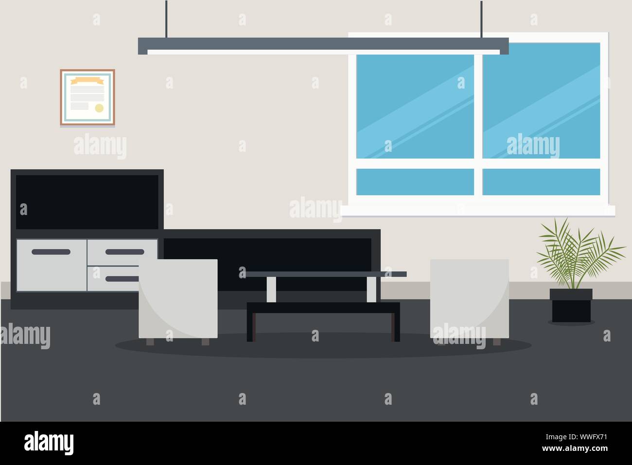 Design of room with modern furniture Stock Vector Image & Art - Alamy