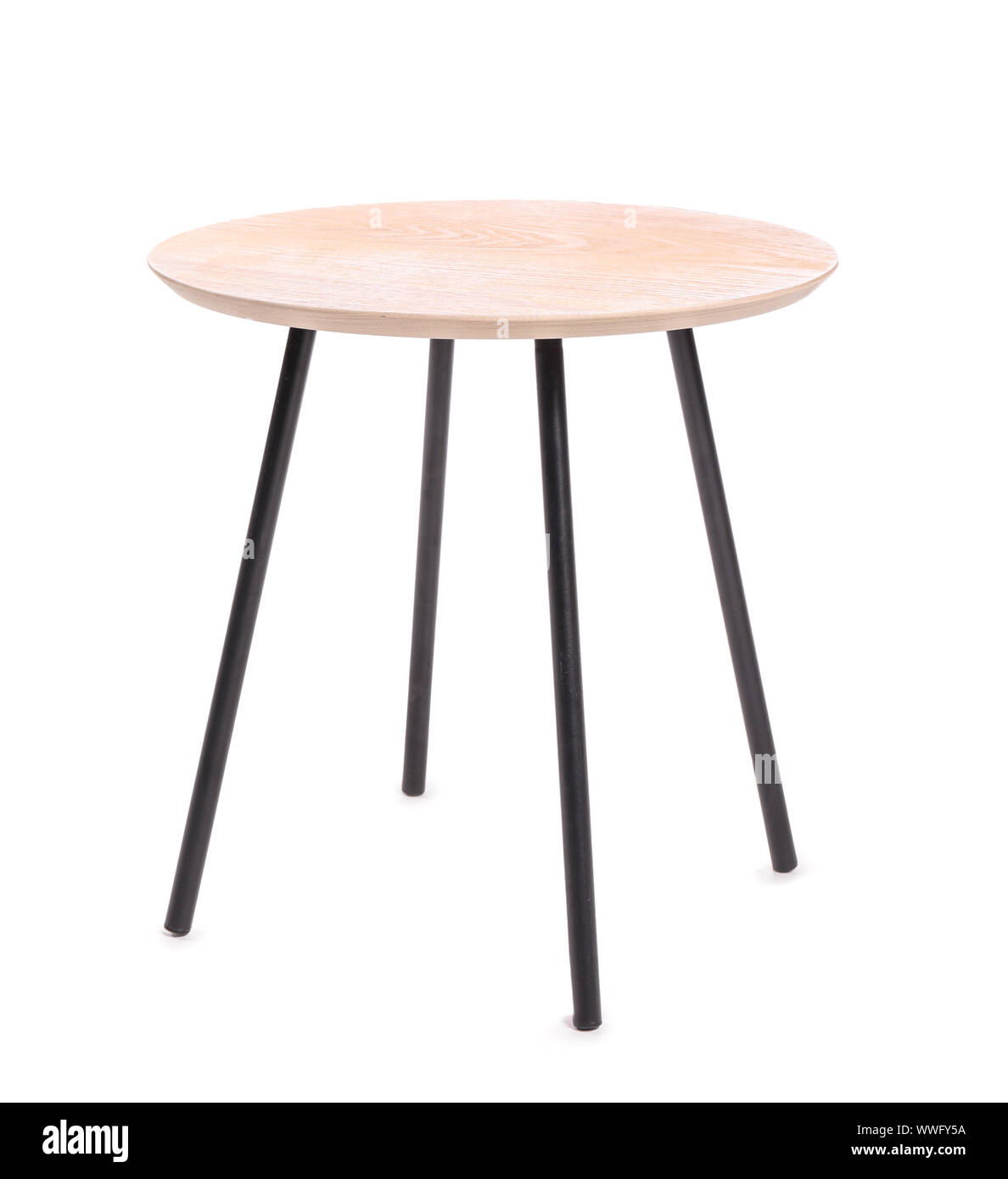 Small table on white background Stock Photo - Alamy