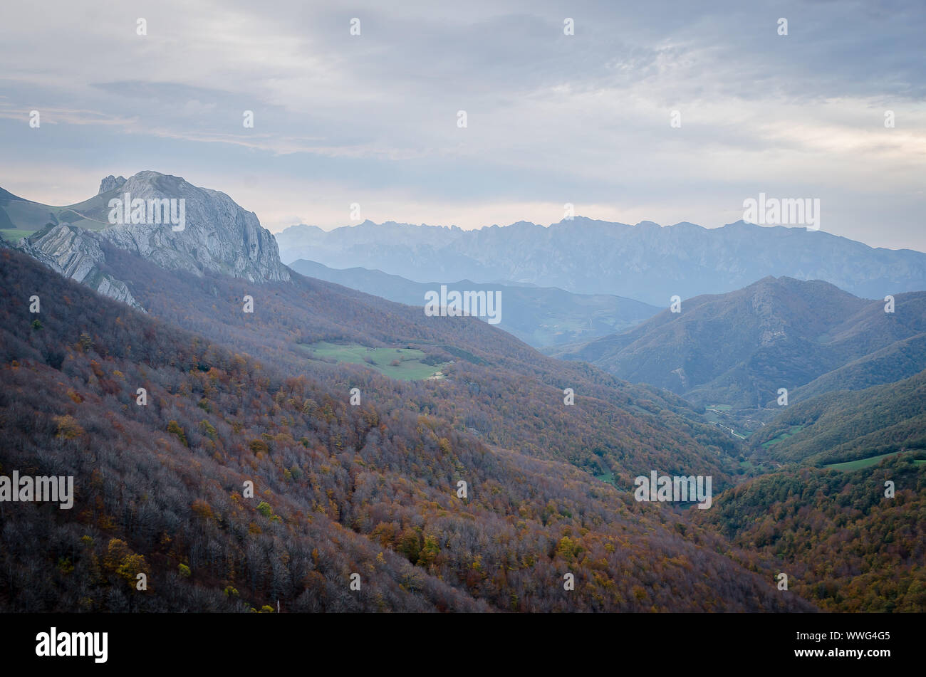 Spain. Picos de Europa from the province of Palencia Stock Photo
