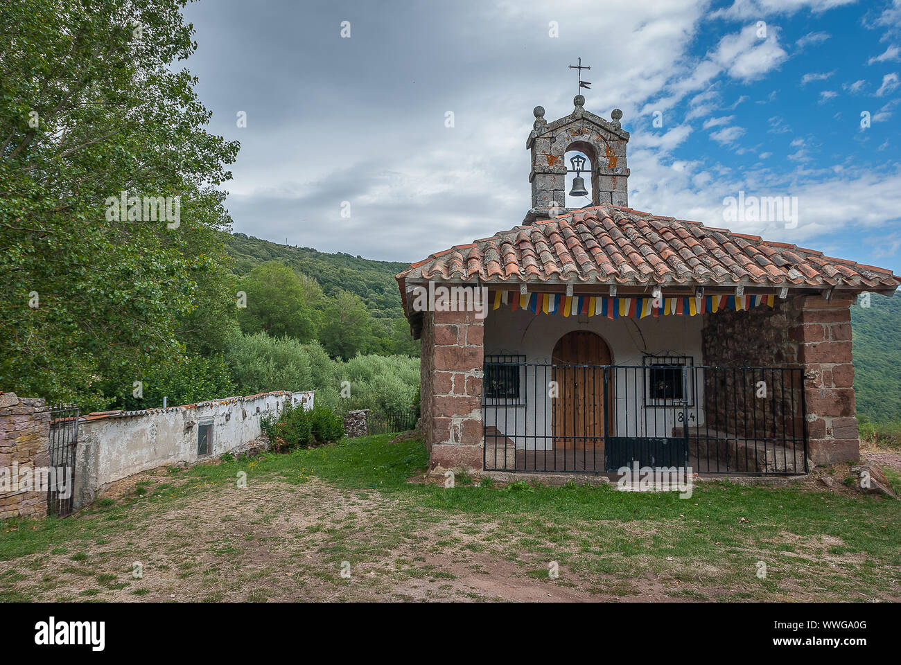 Spain.  Hermitage of Brañosera in the National Park of Fuentes Carrionas. Palencia Stock Photo