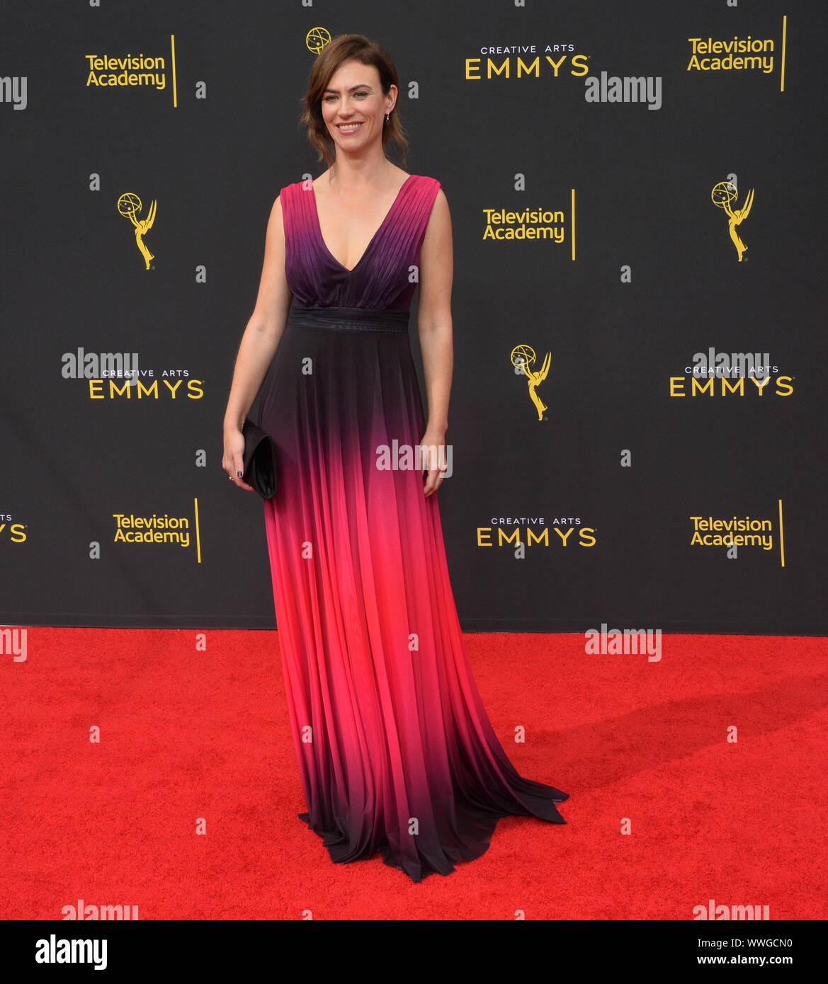 Los Angeles, United States. 15th Sep, 2019. Actress Maggie Siff attends the Creative Arts Emmy Awards at the Microsoft Theater in Los Angeles on Sunday, September 15, 2019. Photo by Jim Ruymen/UPI Credit: UPI/Alamy Live News Stock Photo