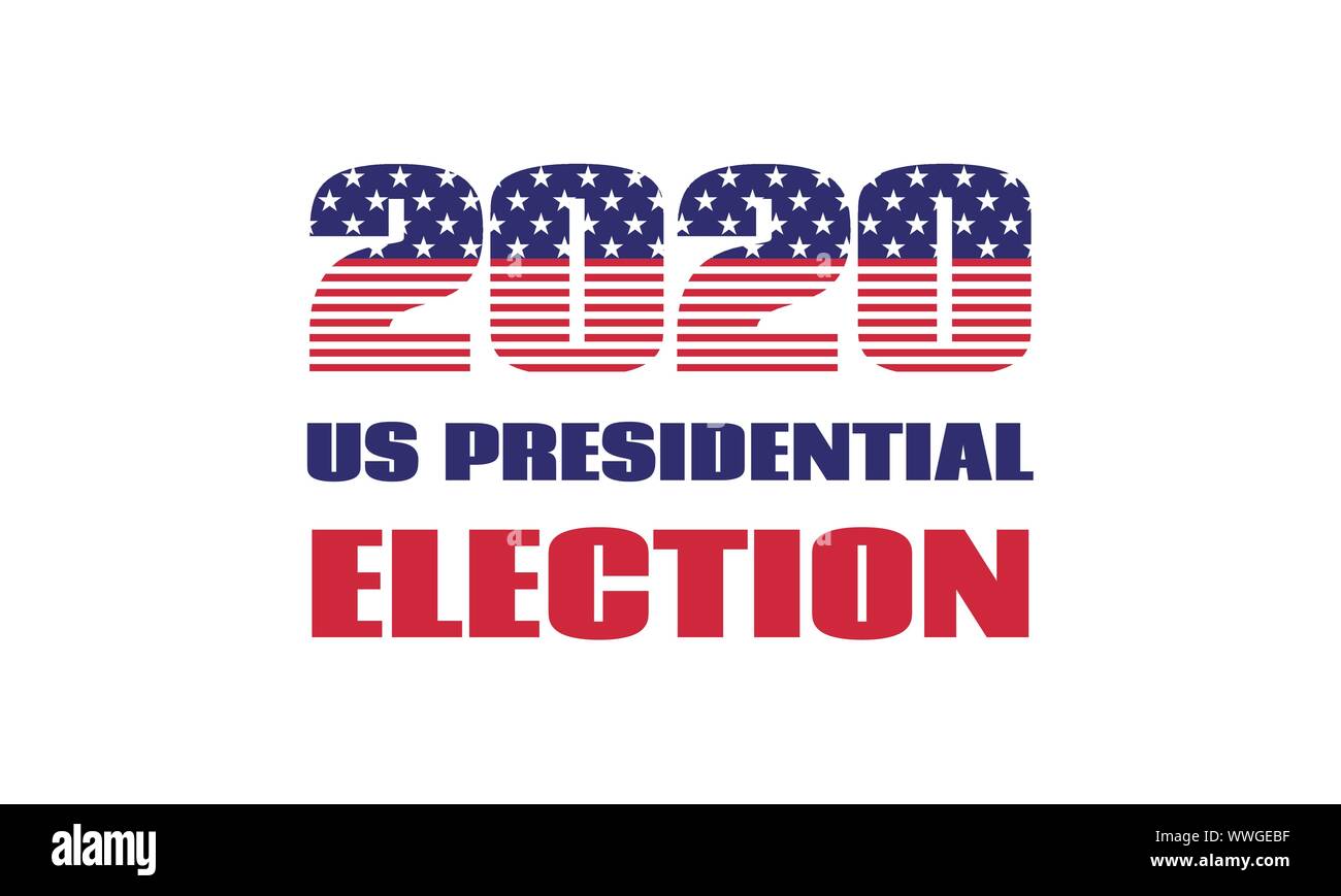 2020 US presidential election. Vector banner template. Isolated Stock Vector